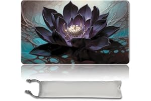 MPLR BOARD GAME Board Game MTG Playmat + Free Waterproof Bag, Stitched Edges, Smooth Rubber Surface, MTG PlayMat with Zones (An Original Angel of Flight Alabaster Playmat) (Black Lotus - NO ZONE)
