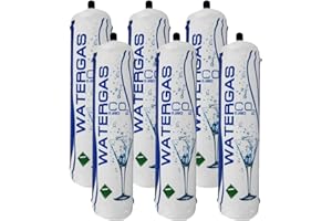 FORHOME 6 bouteilles Co2 600 g jetables de rechange pour refroidisseurs à gaz d'eau (raccord standard 11 mm pas de 1 mm).