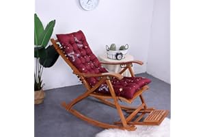 Morbuy Cojín para Tumbona de Jardín, Suave y Cómodo Cojín Reclinable Colchoneta Tumbona Exterior Ideal para Tumbonas, Sillas y Hamacas (48 * 120cm,Rojo Oscuro meteorito)