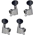 TUXCAXI Mécaniques, pièces et accessoires pour ukulélé : mécaniques polyvalentes pour ukulélé, universelles pour tous modèles et marques, 4 cordes 2R2L, pièces pour