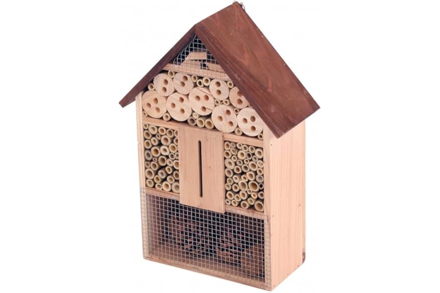Oypla Wooden Stick Bee Wildlife Insect Hotel House Garden Nest Shelter Box Habitat