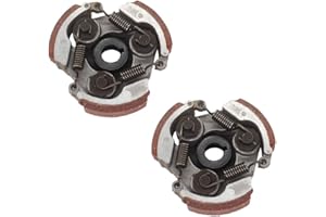 AISEN Lot de 2 Embrayage Plaque Centrifuge Motorcycle Embrayage Pad avec 3 Ressorts pour 2 Temps 47cc 49cc Mini Quad Pocket Bike Dirt Bike ATV Scooter MotoPatin d'embrayage Patin