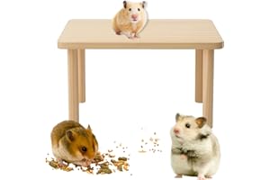 BbiuRer Hamster Zubehör, Hamster Plattform aus Holz, 25x14 cm für Hamsterkäfig, Kletter- und Balancierspielzeug für Kleintiere wie Chinchillas und Meerschweinchen