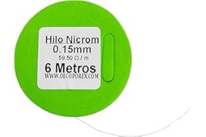 DecoPorex - Fil de Nichrome pour Découpe à Chaud, Résistance Chauffante (0,15mm-6 mts)