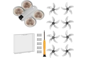 PIDYNX (Improved Version, Including Screws)-Drone Colorful Paddle Propeller for DJI NEO Silent Power Noise Reduction Replacement Traverser Wings Drone Accessories（8 pcs Gray）