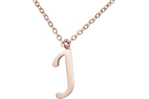 Morella Damen Halskette mit Buchstaben Anhänger Edelstahl rosegold in Schmuckbeutel