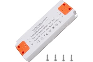 SOLRYN Transformateur LED 220V 60W, LED Driver Transformateur 12V 5A, Convertisseur Tension AC/DC, Adaptateur de Transfo 12V Constante Ultra-Mince pour GU5.3 / MR16 / Cabint Lights/Light Strip/Spots