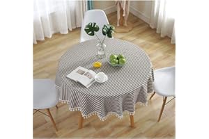 meioro Paskowany Obrus Stołowy, Prostokątny Obrus z Frędzlami, Obrusy do Zmywania, Dekoracyjna Pościel Stołowa do Kuchni,Jadalni i Stołu(BRĄZOWE)