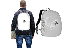 BLUHEN Housse de pluie pour sac à dos - Réfléchissant - Imperméable - Housse de pluie - Cartable pour extérieur, camping, randonnée, cyclisme - 20-35 l
