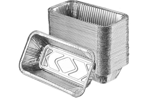 VEESPER 20 Pack Aluminum BBQ Foil Pans, Heavy-Duty Disposable Aluminum Foil, Rear Grease Cup Liners, Compatible with Blackstone Accessories 28 and 36 inch BBQ Griddle,Drip Pan, Disposable Aluminum Foil Trays