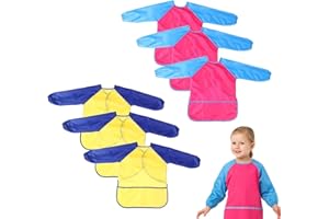 Girihe Painting Apron, Waterproof Painting Apron Toddler 2-4 Childrens Aprons for Paintingg Kids Aprons Age 2 for Paintting Cooking Eating Arts & Crafts