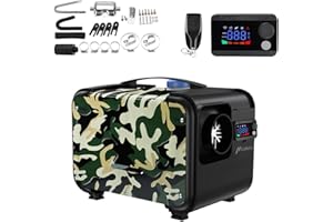HCALORY Riscaldatore ad Aria Diesel 5-8kw, Riscaldatore per Veicoli Diesel 12V, Riscaldatore Stazionario Diesel Portatile Orizzontale, con Monitor LCD e Telecomando, per Camion, Autobus, Barca, Camper