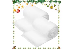 CJBIN 2 mantas de nieve navideñas, 80 x 240 cm, esterilla de nieve artificial, manta de algodón de nieve para fondo de árbol de Navidad, decoración festiva y de Año Nuevo