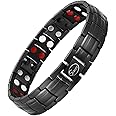 JEROOT Titanium Magnetic Therapy Bracelets for Mens Magnetic Lymph Detox Bracelet for Pain Relief for Arthritis,Lymph Drainage 4000 Gauss Double Row Strong Magnets Bracelet with Adjustment Tool