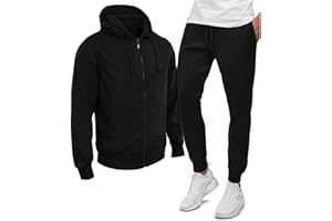 GX GARGIX Tuta Uomo Pantaloni e Maglia Felpa Cappuccio Sport Fitness