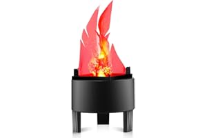 ELE ELEOPTION Effetti luce a LED fiamma ciondolo fiamma luce simulare atmosfera lampade decorative artificiali contraffatto fuoco falò cuore senza base di calore per Party Bar festival decorazione 5.11 "/ 13 cm