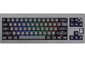 ‎EPOMAKER EPOMAKER Shadow-X Gasket Mechanische Tastatur mit Kabel/Bluetooth/kabellos,mit Bildschirm,Hot Swap,3000mAh,Poron-Schaum,Silikon-Pad für PC/mac (Gateron Pro Yellow)