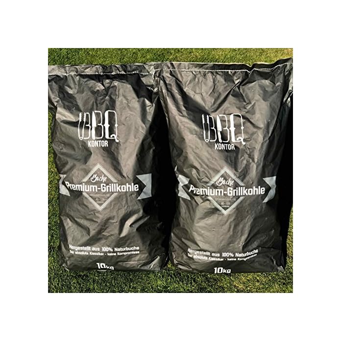 Bbqkontor 20kg 2x10kg Premium Buchenholzkohle 100 Naturbuche Grillkohle Holzkohle Buche Buchengrillholzkohle In Steakhausqualitt