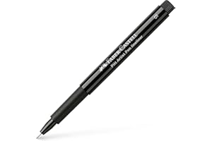 Faber-Castell Sztuka i grafika Pitt Artist Pen Fineliner India Ink Pen, czarny, pojedynczy długopis Pitt, do sztuki, rzemiosła, rysowania, szkicowania, domu, szkoły, uniwersytetu, kolorowania
