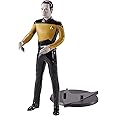 The Noble Collection Star Trek Bendyfigs Data - 7.5in (19cm) Noble Toys Bendable Figure Posable Collectible Doll Figures With Stand