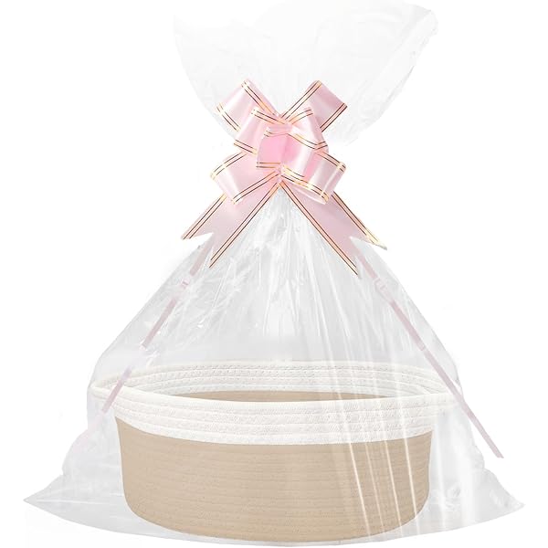 SKIKHN Panier Cadeau Vide Tressé,Panier De Présentation Vide Avec Sacs