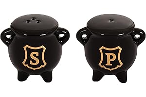 Elbenwald Chaudron salière et poivrière pour les fans de Harry Potter céramique noir 5,8 x 4,8 x 4,5 cm
