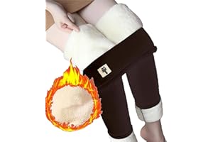 Yutdeng Zimowe legginsy damskie ciepłe spodnie z wysokim stanem z grubą podszewką z polaru aksamitne legginsy na co dzień spodnie sportowe do jogi