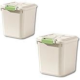 KREPS® Airtight Rice, Grain, Flour Storage With Scoop, Dry Food, Snacks, Sugar, Baking Supplies, BPA Free- Pet Food Storage C