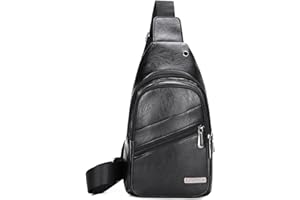 CPRNQY 1 Stück Brusttasche Damen,Sling Bag Damen Bauchtasche Damen Stylisch Leder,Brusttasche Herren,Brusttasche Damen Klein,Chest Bag,Shoulder Bag,Bodybag Für Damen Herren,Für Reisen Und Shopping