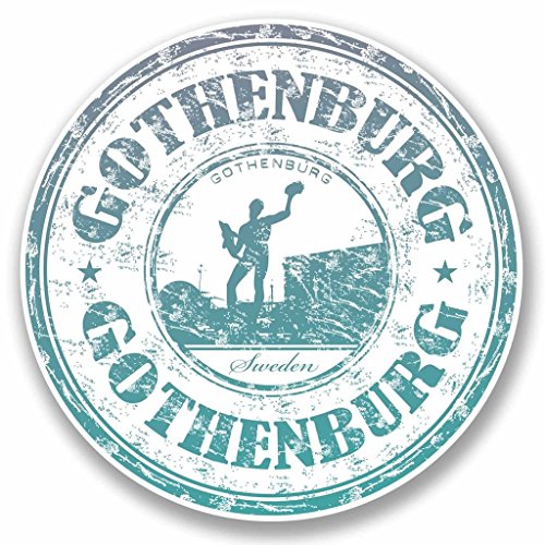 2 x Göteborg Schweden Vinyl Aufkleber Aufkleber Laptop Auto Reise Gepäck Label Tag # 9709 - 10cm/100mm Wide