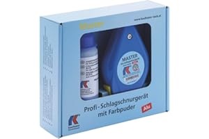 ‎KAUFMANN WERKZEUGE Kaufmann Schlagschnur Set Blau - 20m Markierschnur mit Kreide - schneller Schnureinzug - großes und robustes Aluminiumgehäuse