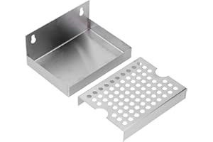 CIKONIELF Vassoio Antigoccia, con Coperchio Raccogligocce a Parete in Acciaio Inossidabile Vassoio Raccogligocce Utensili da Cucina per Birra Alla Spina Kegging Homebrew Grande Vassoio Antigoccia per Distributo