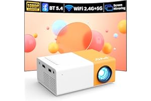 PVO WiFi Proyector Portátil, La Pantalla del Teléfono Móvil se Puede Reflejar al Proyector de Forma Inalámbrica o a Través de un Cable de Datos, Compatible con la Mayoría de Dispositivos (YG300ProMax)