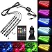 Produktbild ABelle USB LED Streifen Auto Innenbeleuchtung Musik Sync Underdash LED Lichtleiste RGB Wasserdicht LED Stripes, 4x22cm