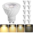 DEWENWILS GU10 LED Bulbs Warm White 2700K, 50W Halogen Spotlight Replacement, 5W Dimmable GU10 LED Bulbs, 38° Beam Angle, 350LM Energy Saving Light Bulb for Kitchen, Bathroom, 10 Pack