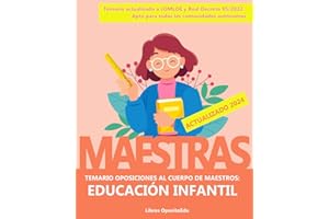SER MAESTRA DE INFANTIL: Oposiciones al Cuerpo de Maestros - Temario LOMLOE de Educación Infantil: Temas del 1 al 25 actualizados al Real Decreto 95/2022 y LOMLOE (Temario Educación Infantil)