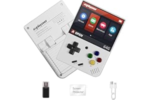 BuLuHAHA Miyoomini Plus Retro Game Console, 64G Sistema Open Source Linux Console di Giochi Portatile , 3.5" IPS Miyo Mini Plus Console Giochi (bianco)