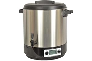 KITCHEN CHEF Stérilisateur De Bocaux Électrique Cuve Inox Avec Écran Lcd Robinet Et Minuteur 31l 2000w - KCPST31LCD.IX