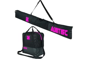 AUMTISC Sac De Ski Et Sac De Bateau CombinéS Et RembourréS pour 1 Paire De Chaussures De Ski Sac De Ski avec Longueur RéGlable Jusqu'à 200 Cm
