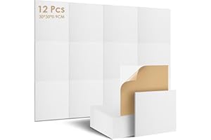 ANLUOMAFUY Anluoamfuy Insonorizacion Acustica Pared Autoadhesivo, 12 Piezas Paneles Acústicos Cuadrados, Aislamiento Acústico Eficaz Alta Densidad, Paneles Acusticos de Pared para Decoración de Juegos Oficinas