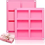 Sunshine smile 2 Stück silikonform für seifen,handgemachte seifen silikonform,6-Cavity silikonform,Silikonform Seifenform Qua