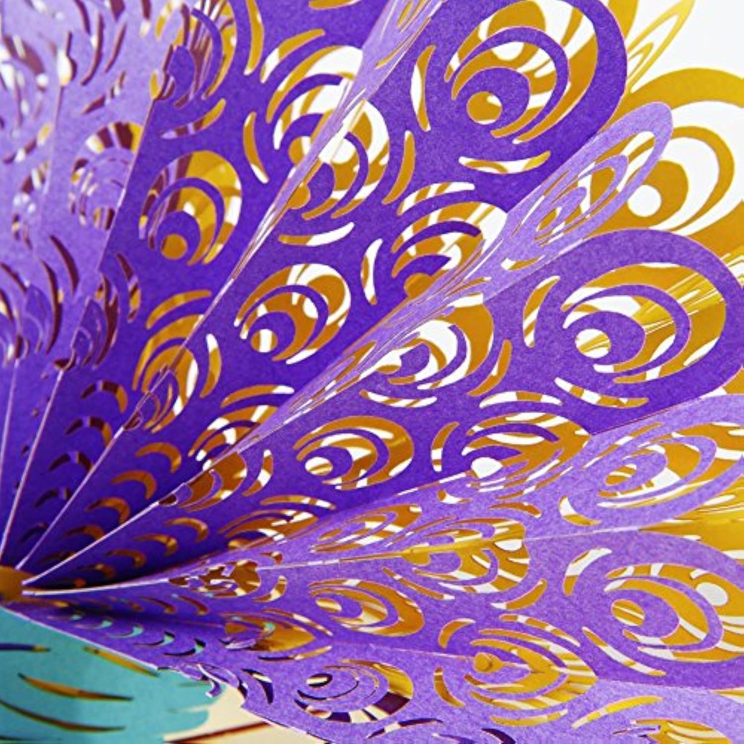 Osunp Paon 3d Pop Up Carte De Vœux Faite A La Main Carte Danniversaire De Mariage