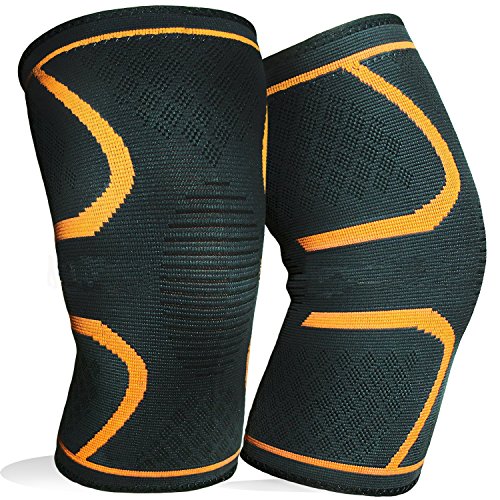 Bashley Ginocchiera Compressione Manica Gamba Calzini per Uomo e Donna Supporto per Corsa, Jogging, Sport, Dolore Sollievo e guarigione