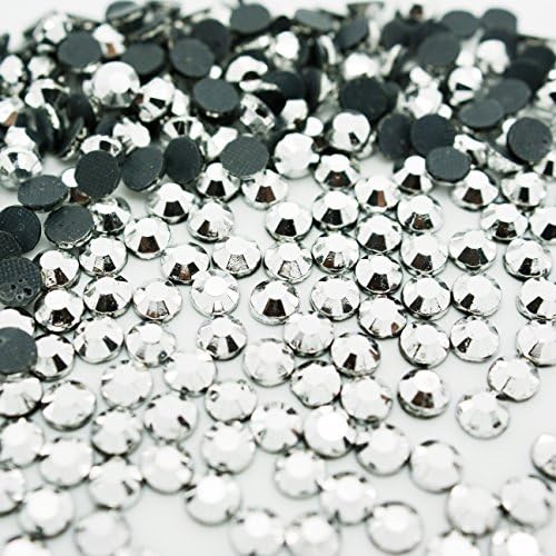 1000 Hot Fix Glass Rhinestones Crystal Gems DMC ss16 appox 4mm (Silver Plated)