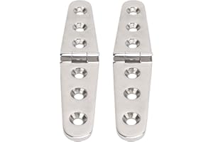 KIMISS Ein Paar Robuste 316 Edelstahl Marine Gurtscharnier Mit Boot Home Hardware für Tür, Tor, Schuppen, Scheune, 3 Löcher, 152 x 30 mm