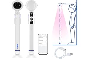 SUNHAIXIA Fitdays Smart Digital Height Measuring Device for Kids – Wireless Height Tracker with Dual Ultrasonic Measurement Technology – Accurate Smart Height Measurement Scale – Quirky Astronaut Design
