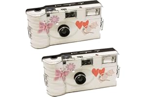 GENERISCH 2 x 1A Photo PORST Appareil photo jetable Mariage Papillon