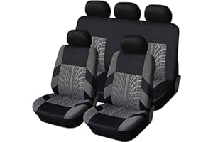 DuanRQ Housse de Siège en Polyester pour Renault Clio 5/4/3 Estate 2001-2024, Housse de Protection Siège Voiture Respirant, Gris/B