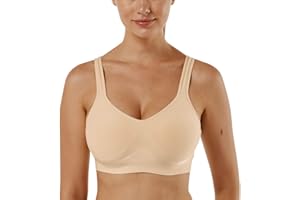 Vertvie Damen 1/2/3er Set Sport BH Einfarbig Ohne Bügel Bustier Klassische Bequem Stretch Bra Mittle Halt Gepolstert Wohlfühl-BH