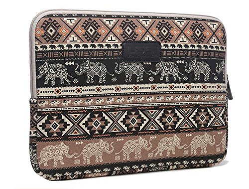 AreTop Laptophülle,(8,3-15,6 Zoll) Laptophülle Notebooktasche Schutzhülle Hülle Sleeve Tasche für Laptop / Notebook Computer / MacBook / MacBook Pro/ Ipad Mini/ Ipad (14 Zoll (36.5*25.5), Elefant (Braun)) - 2